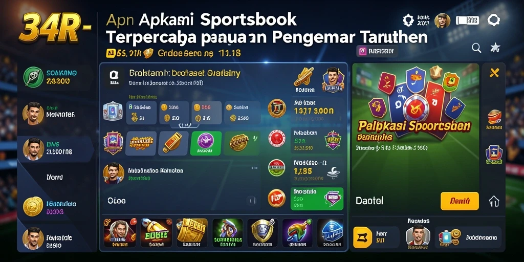 Tampilan gameplay menarik dari aplikasi Sportsbook 34R.