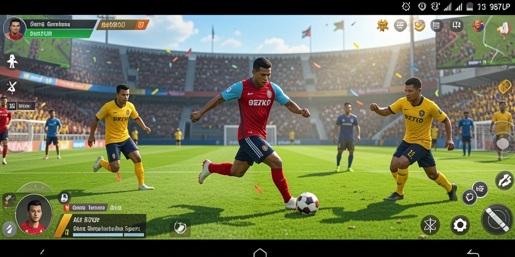 Tampilan seru dari gameplay 987UP yang mendebarkan.