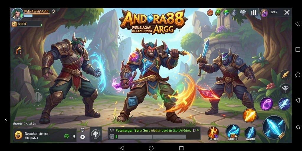 Tampilan gameplay petualangan seru di ANDARA88 dengan berbagai karakter menarik.