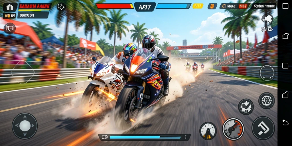 Gameplay seru balapan motor dalam API77 yang memukau.