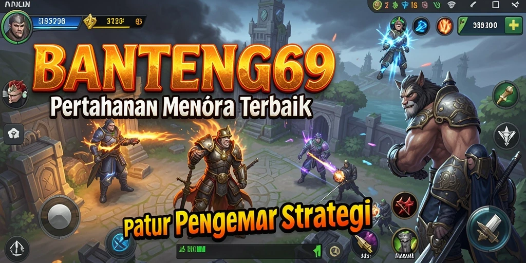 Screenshot utama BANTENG69 menampilkan aksi menara pertahanan yang mendebarkan.