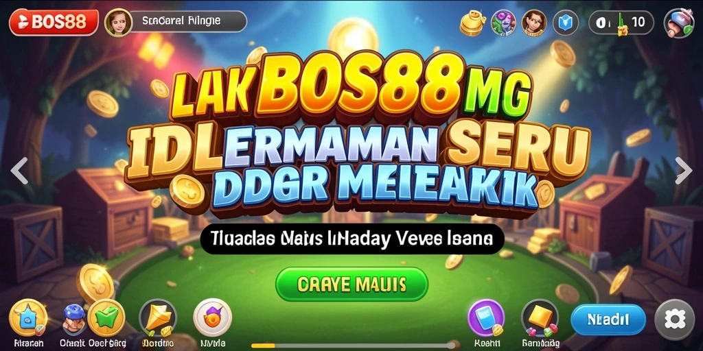 Screenshot utama BOS88 menampilkan gameplay idle yang seru.