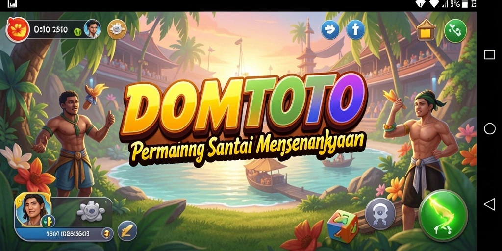 Screenshot gameplay DOMTOTO menampilkan serunya bermain dengan teman.
