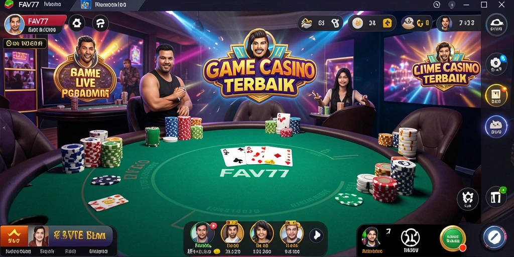 Gameplay menarik FAV77 yang menampilkan dealer langsung di Live Casino.