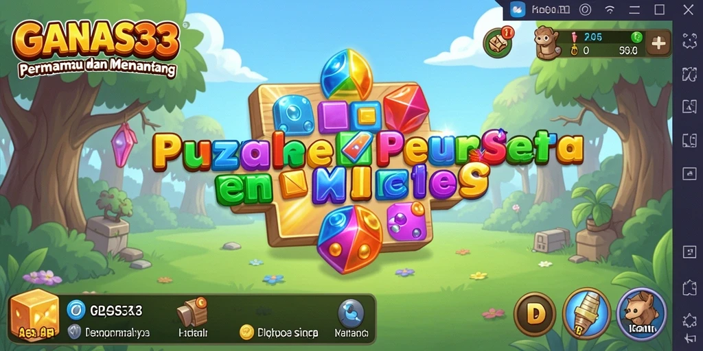 Screenshot utama menampilkan gameplay seru dari GANAS33.