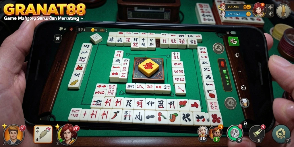 Tampilan gameplay menarik dari GRANAT88 dalam permainan Mahjong.