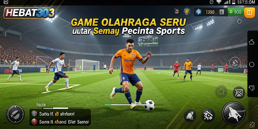 Gameplay HEBAT303 menampilkan aksi olahraga yang menegangkan dan seru.