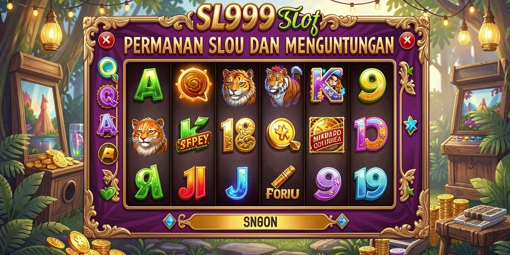 Screenshot gameplay SL999 yang menampilkan grafik memukau dan pengalaman slot yang mengasyikkan.