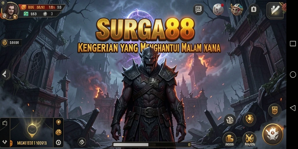 Tangkapan layar menampilkan momen mencekam di <strong>SURGA88</strong> dengan efek visual yang memukau.