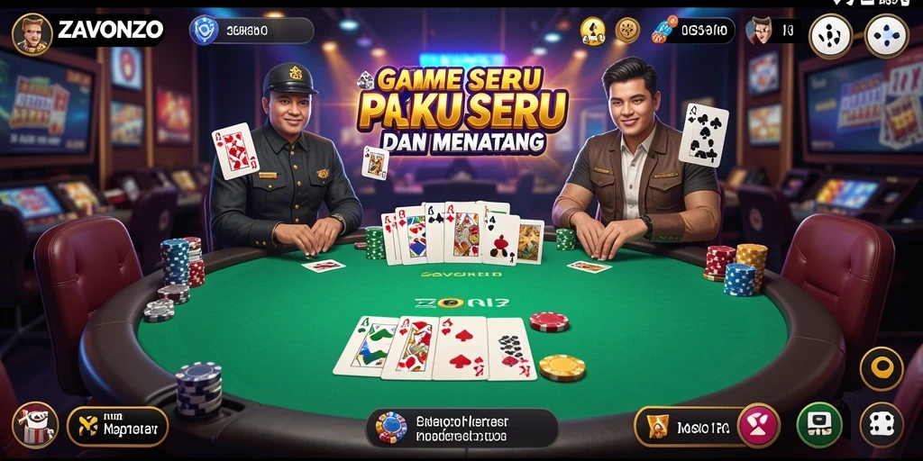 Gameplay seru ZAVONZO dengan pengalaman poker yang menegangkan.